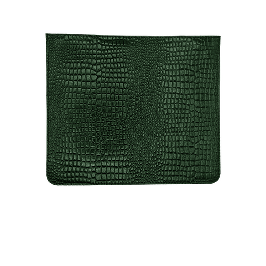 Luxury Croc look  Leather Green