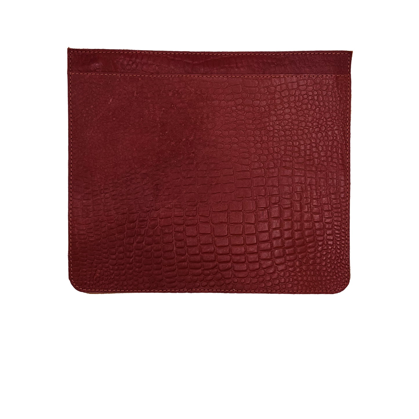 Luxury Croc look Leather Maroon