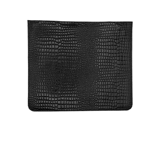 Luxury Croc look Leather Black